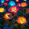 Solar Garden Lights 7 Color Changing Flowers