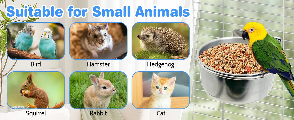 2PCS Food /Water Bowl Feeder Cups