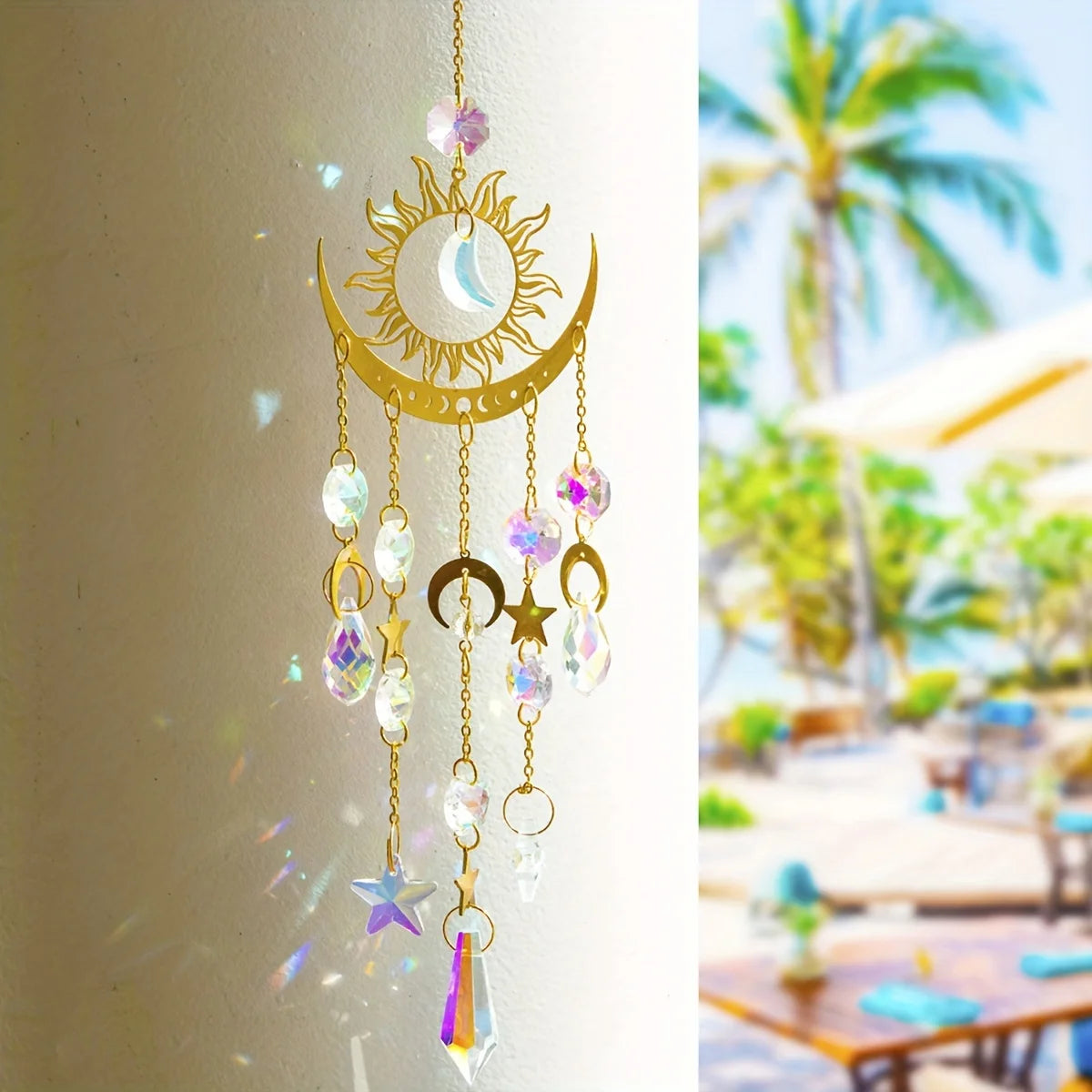 1pc Star Moon Wind Chime Pendant