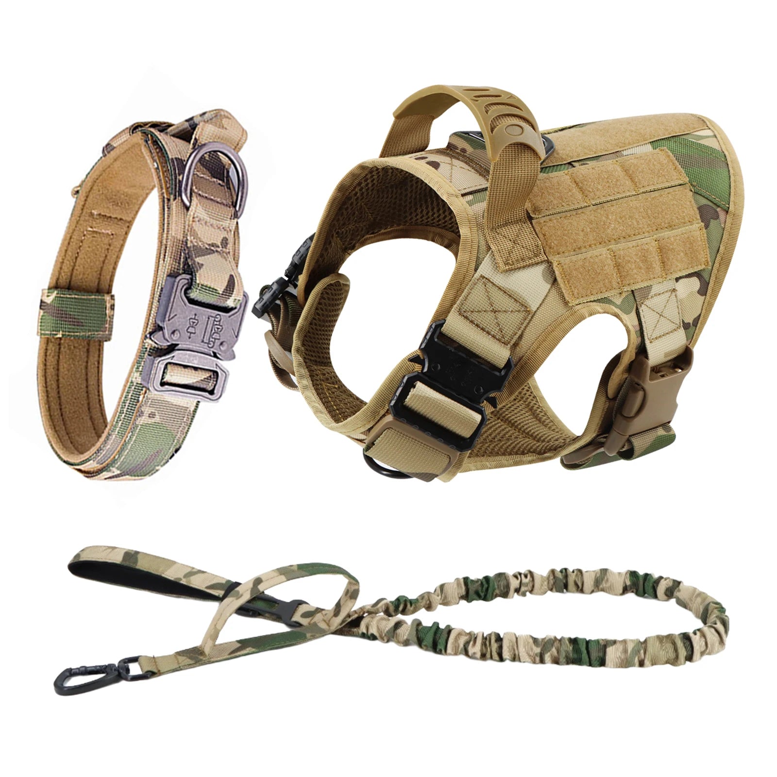 Large & Medium Dog Harness, Collar, & Leash Set