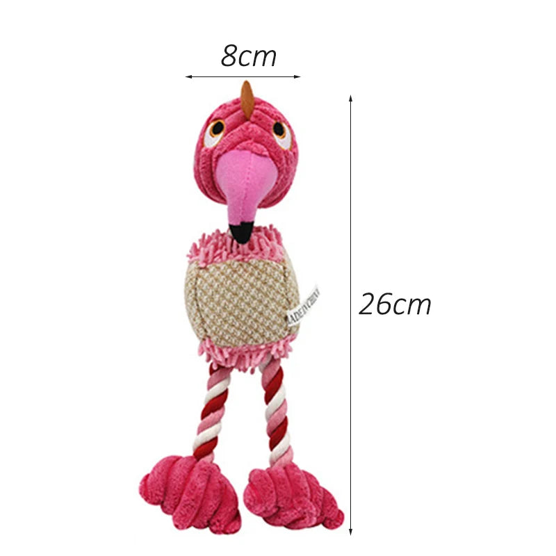 Plush Flamingo Pet Squeaky Toy