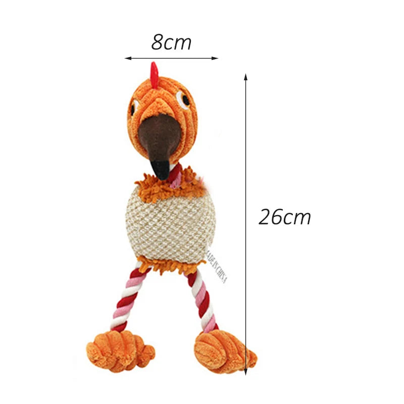 Plush Flamingo Pet Squeaky Toy