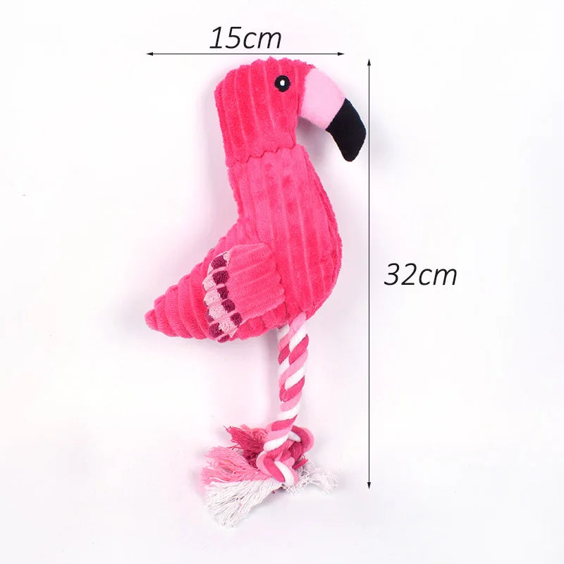 Plush Flamingo Pet Squeaky Toy