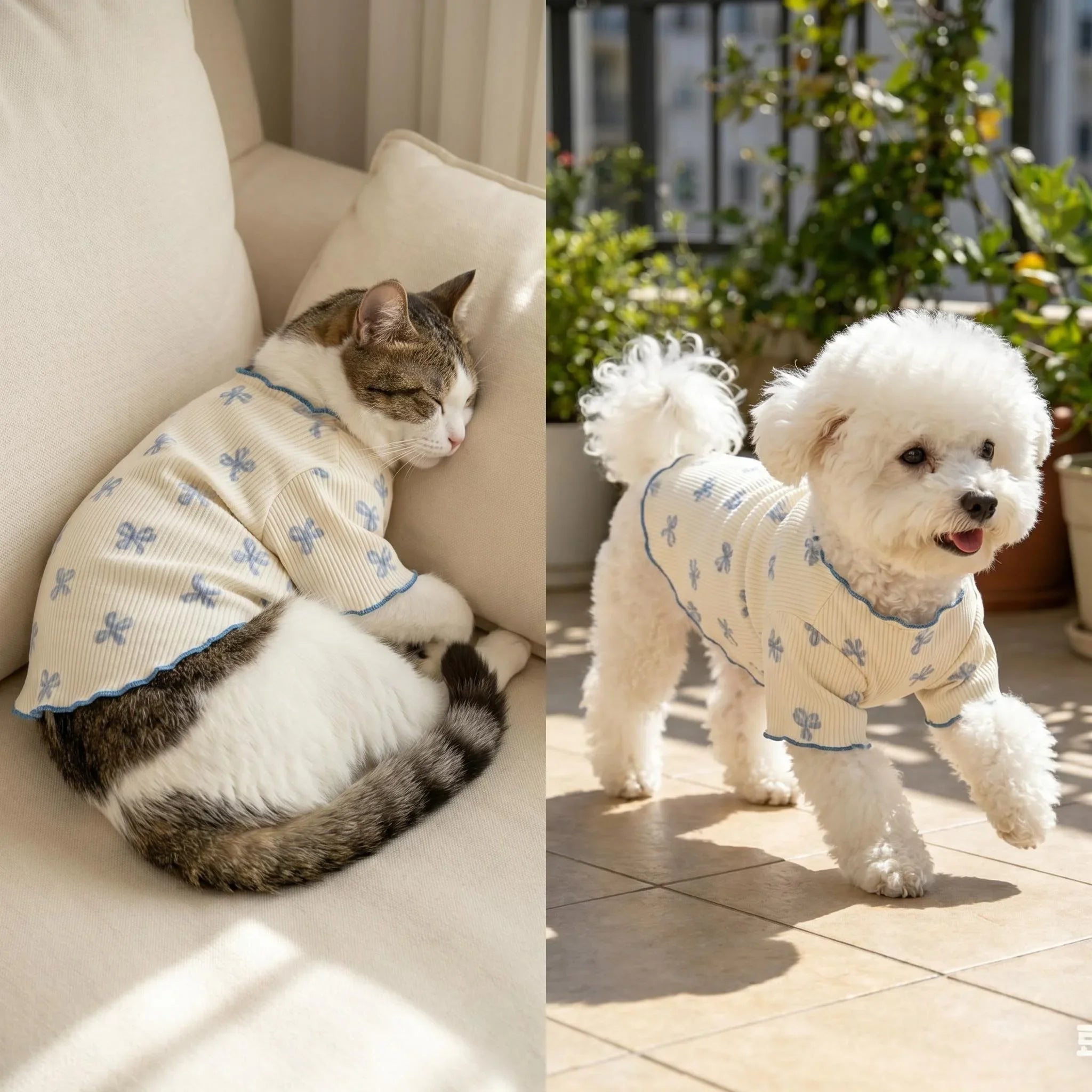 1PC Cute Heart or bow tie pattern Dog/Cat Shirt