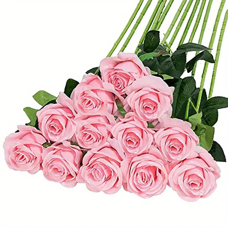 20pcs Realistic Artificial Rose Bouquet