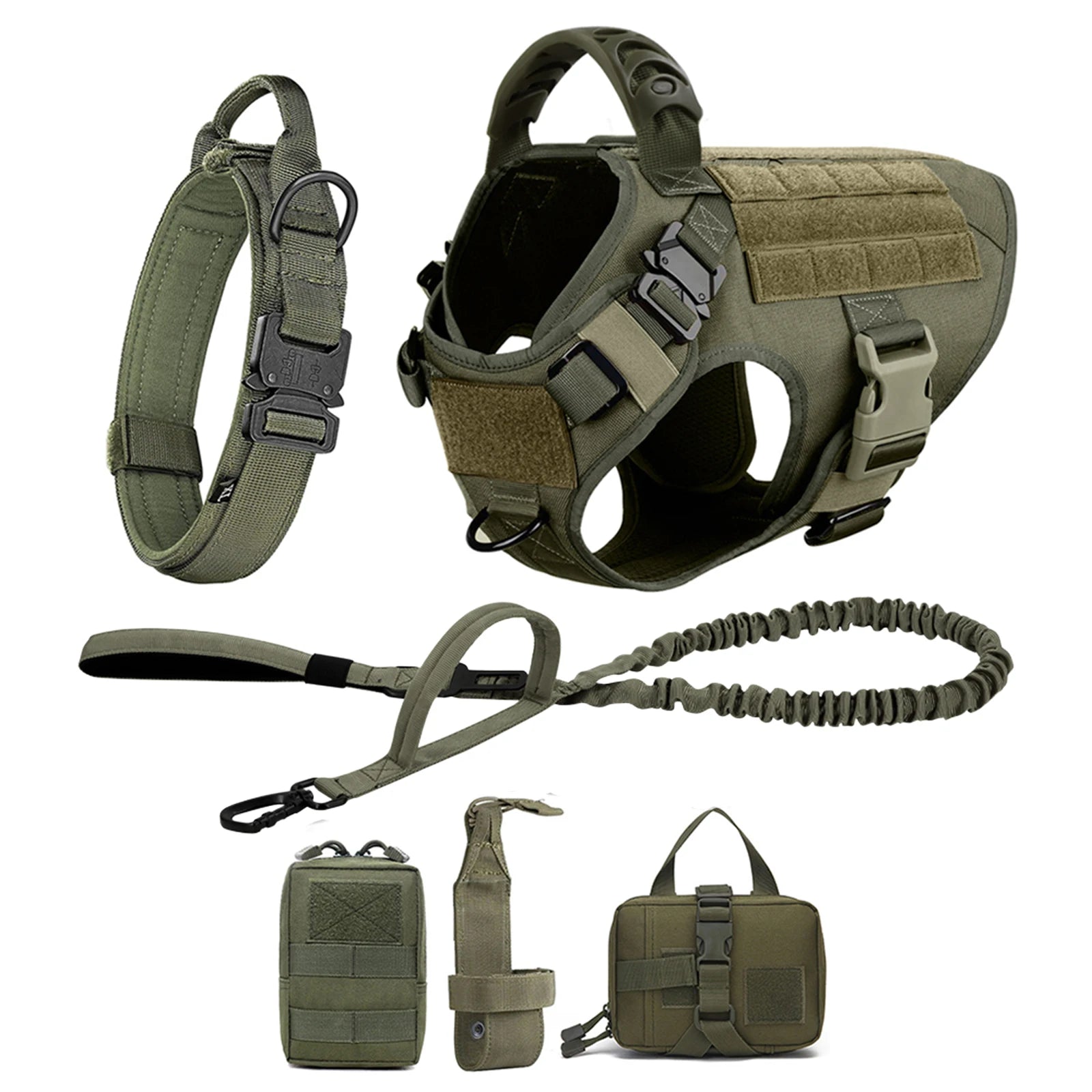 Large & Medium Dog Harness, Collar, & Leash Set