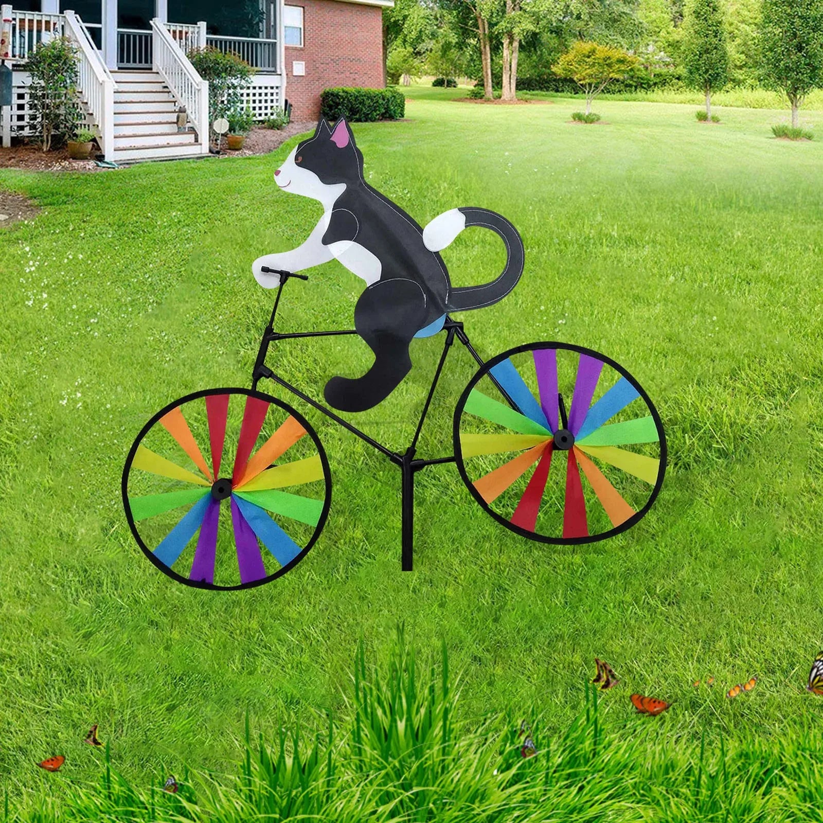 Outdoor cat-shaped bicycle decoration
