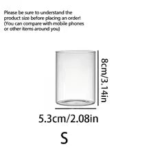 Large capacity Cylinder Wedding Glass Cup Candlestick, Straight Tube Glass Vase