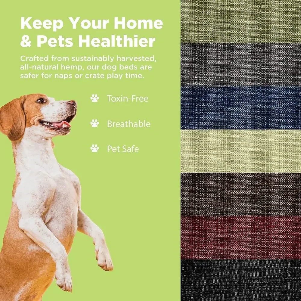 Compact Organic Hemp Dog Bed