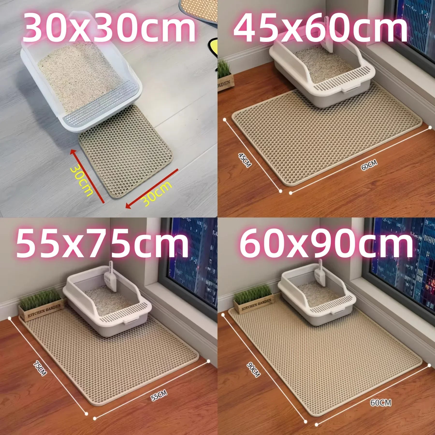 Double Layer Cat Litter Trapping Mat Non Slip
