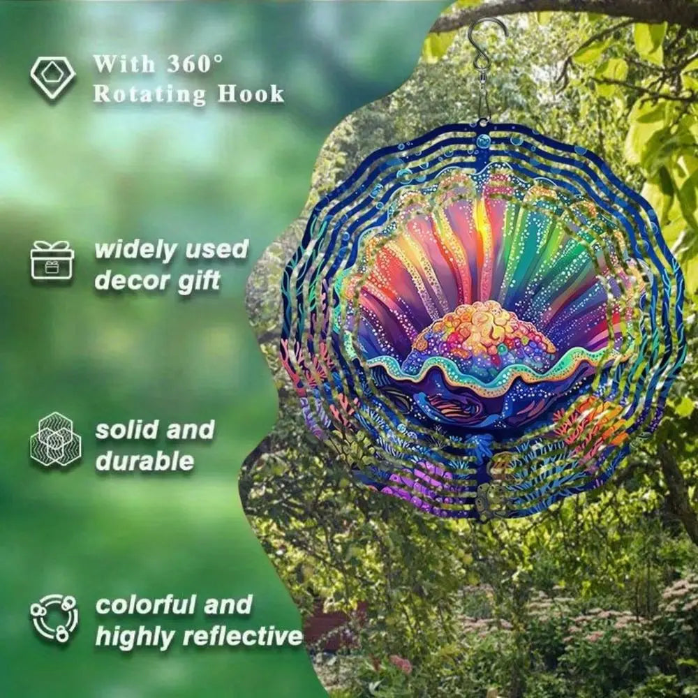 Colorful 360 degree metal wind spinner