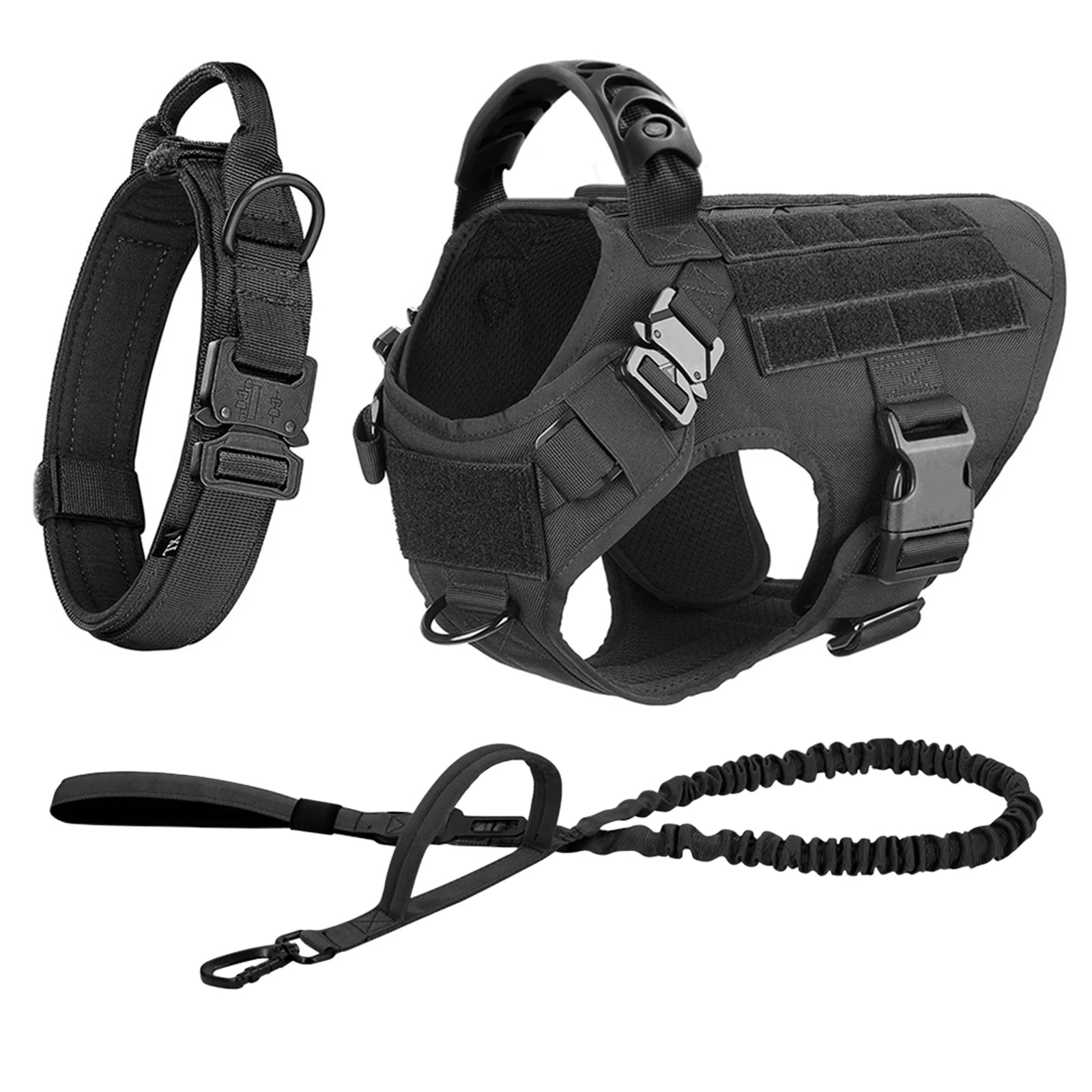 Large & Medium Dog Harness, Collar, & Leash Set