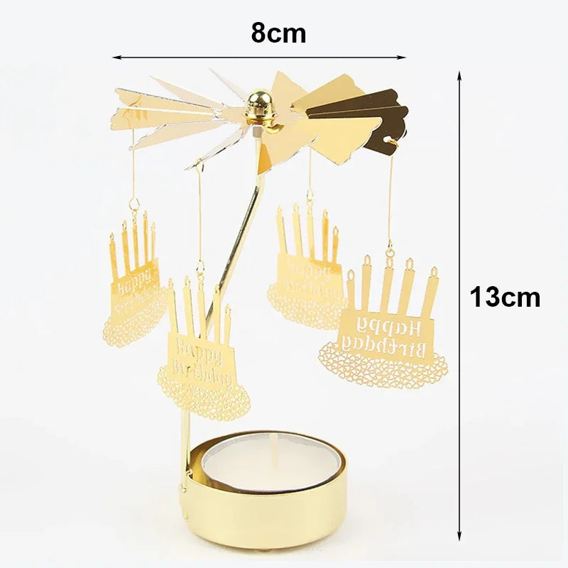 1pc Metal Hot Rotating Candle Holder