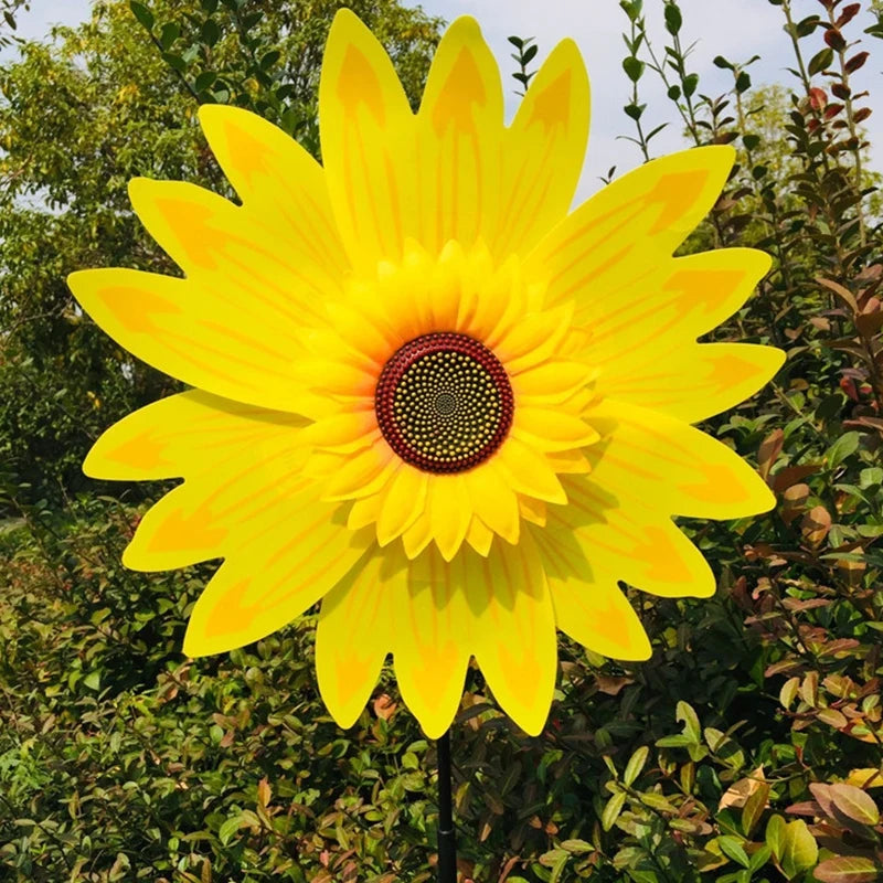 4PCS Outdoor Colorful Sunflower Wind Spinner