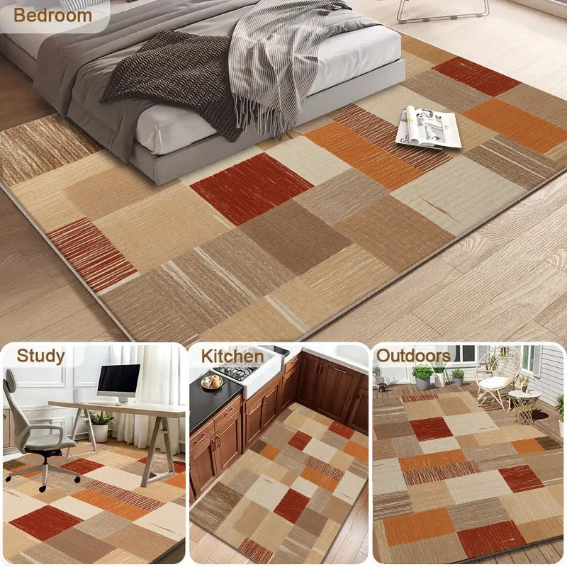 Wabi-Sabi Style Living Room Area Rug
