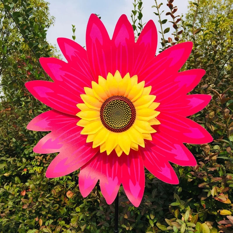 4PCS Outdoor Colorful Sunflower Wind Spinner