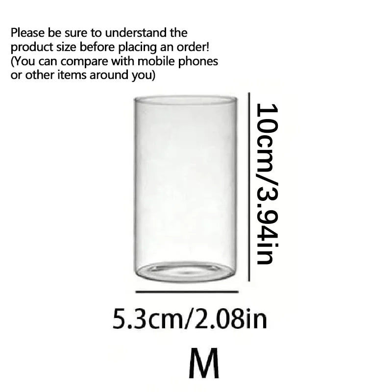 Large capacity Cylinder Wedding Glass Cup Candlestick, Straight Tube Glass Vase