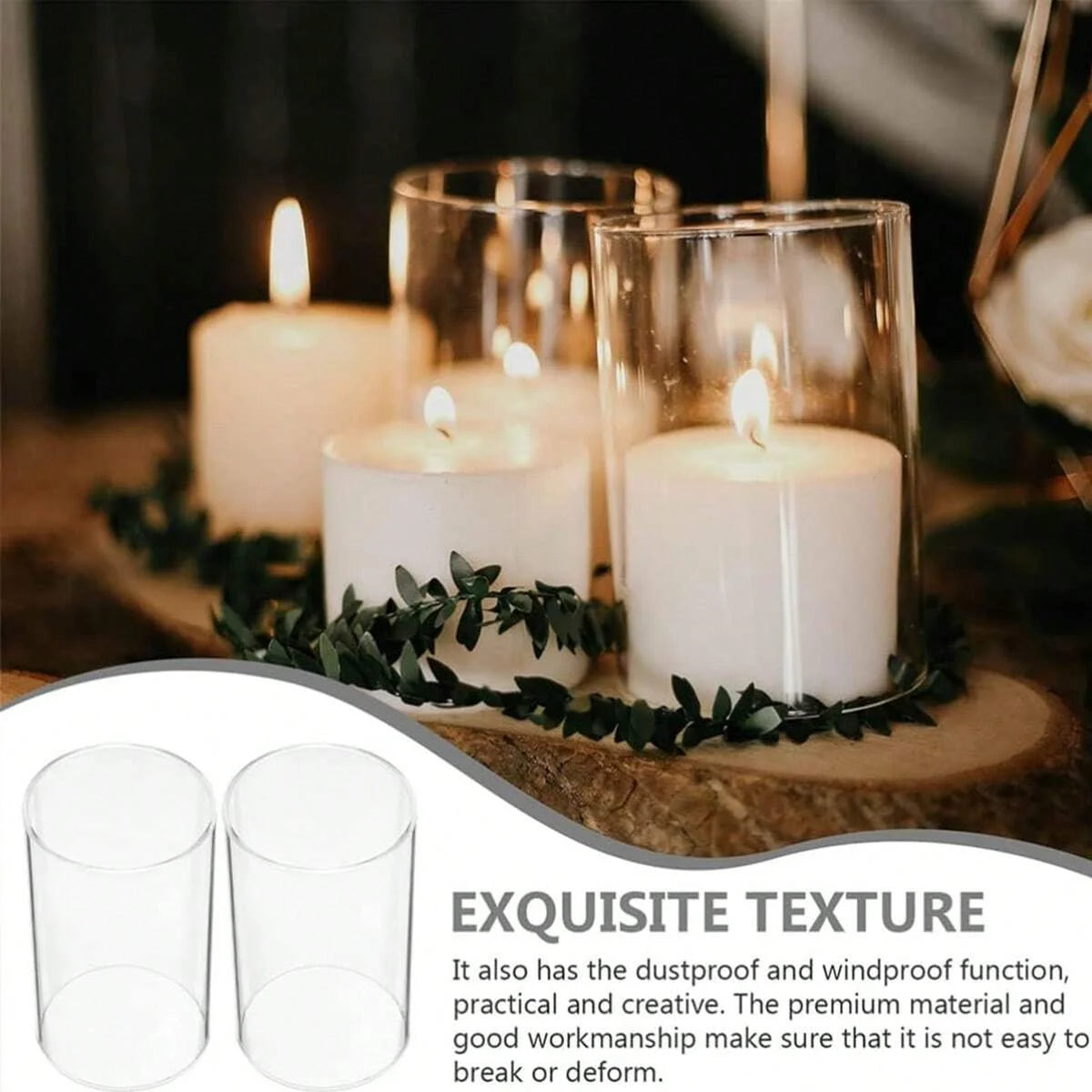 Large capacity Cylinder Wedding Glass Cup Candlestick, Straight Tube Glass Vase