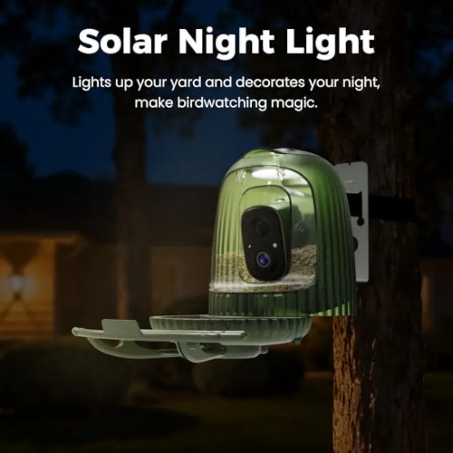 Smart Bird Feeder with 4MP Camera Solar Powered