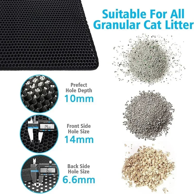 Double Layer Cat Litter Trapping Mat Non Slip