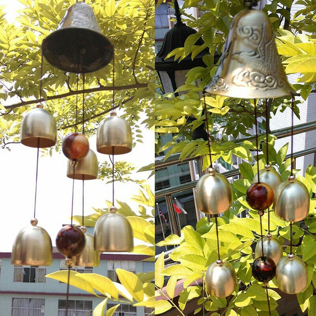6 Copper Bells Wind Chimes