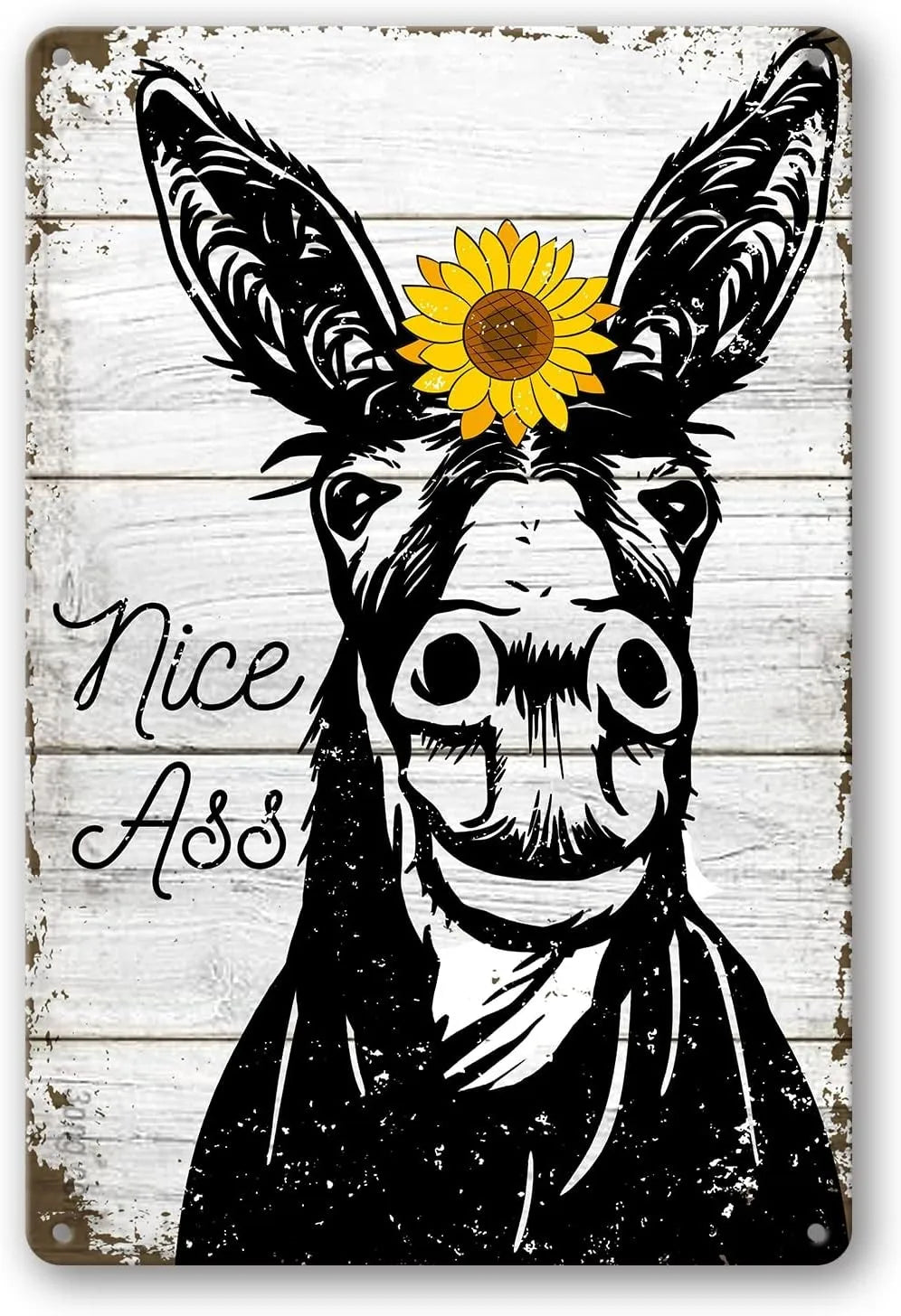 Black Metal Tin Sign