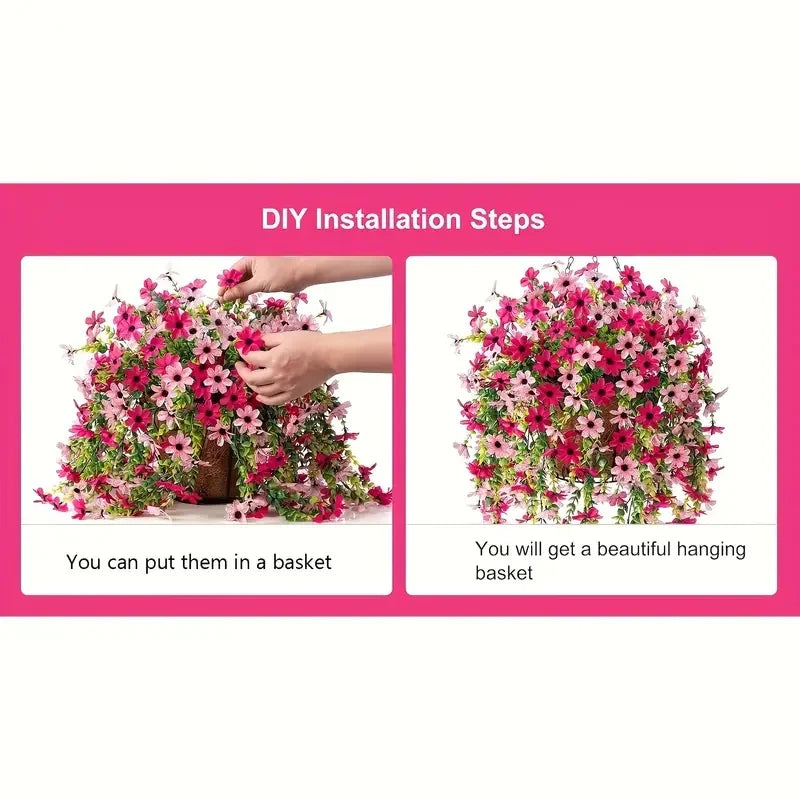 1pc Artificial Hanging Sunflower Weather Resistant  Decor