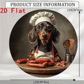 2D Aluminum Dog With Sausages Wall Art