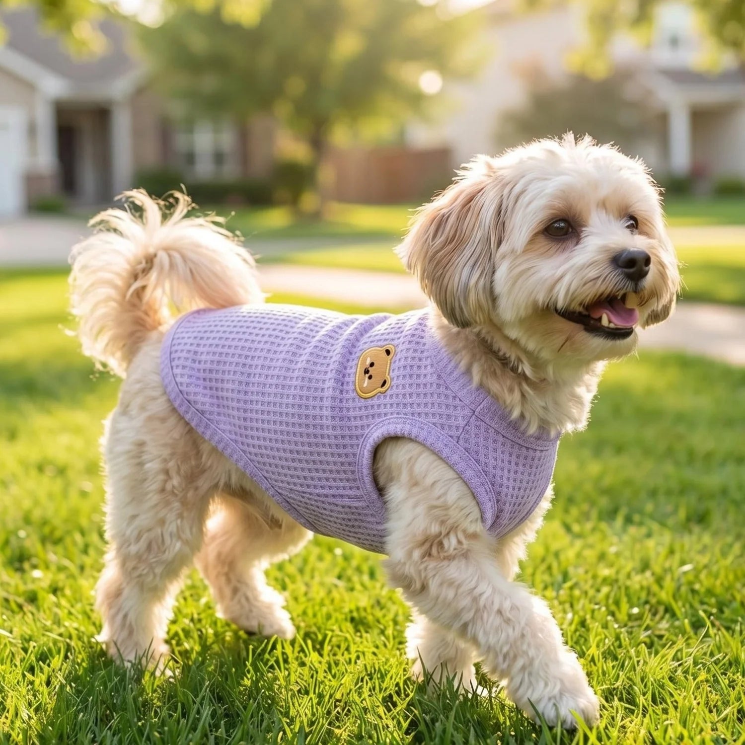 1Pc Cute Bear Embroidered Dog/Cat Vest