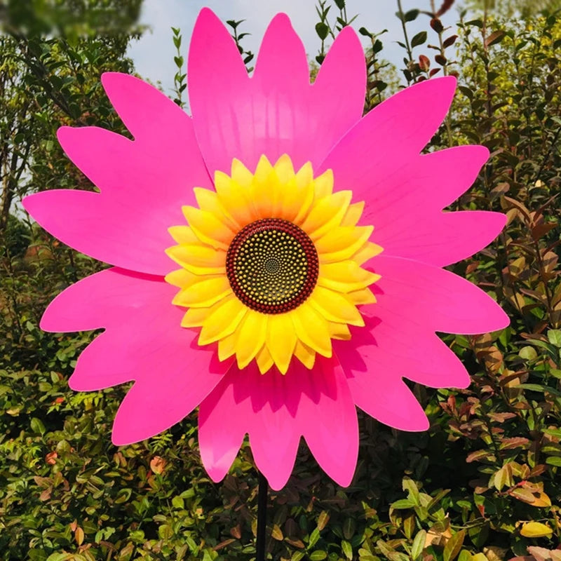 4PCS Outdoor Colorful Sunflower Wind Spinner