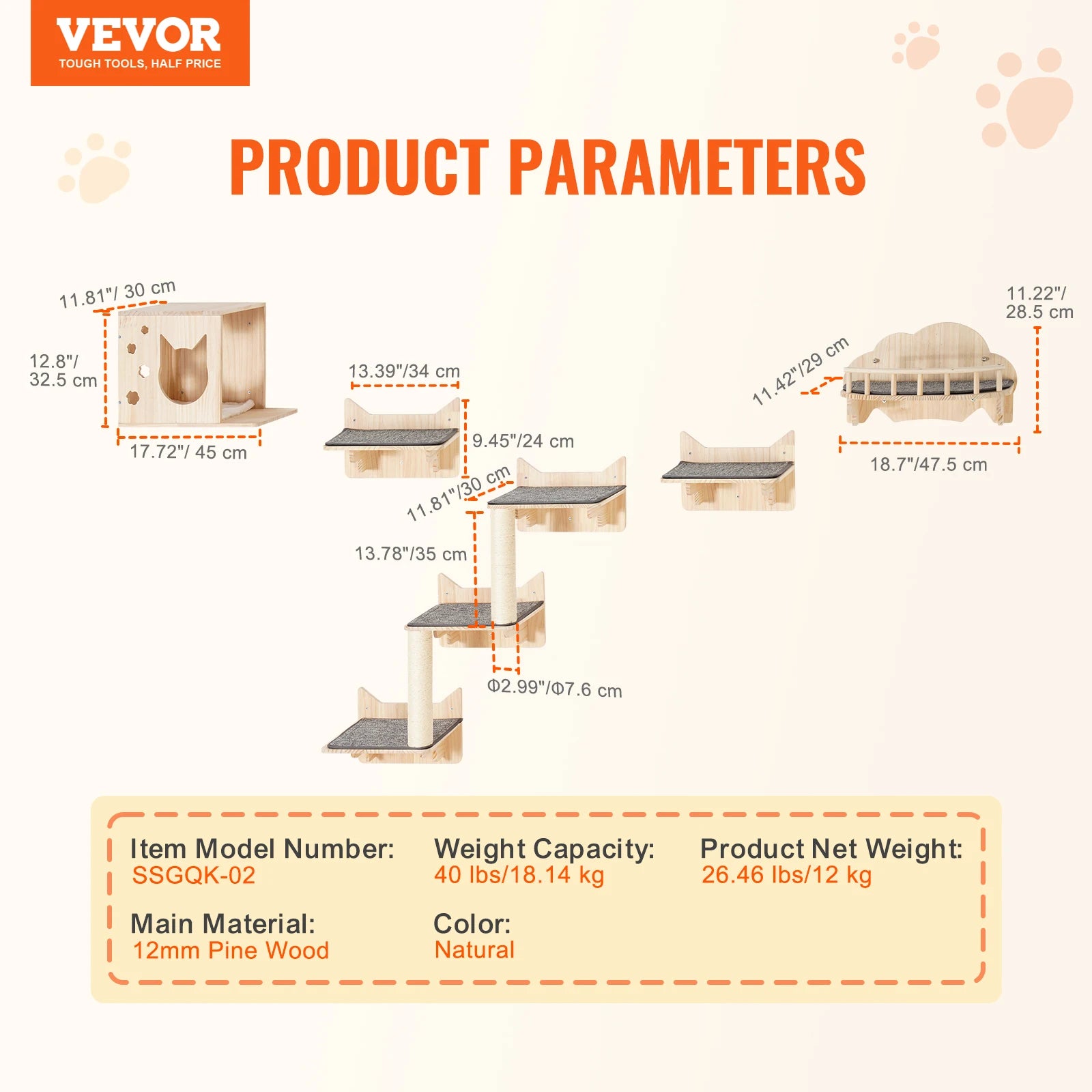 Cat Wall Shelves and Perches with Jumping Boards