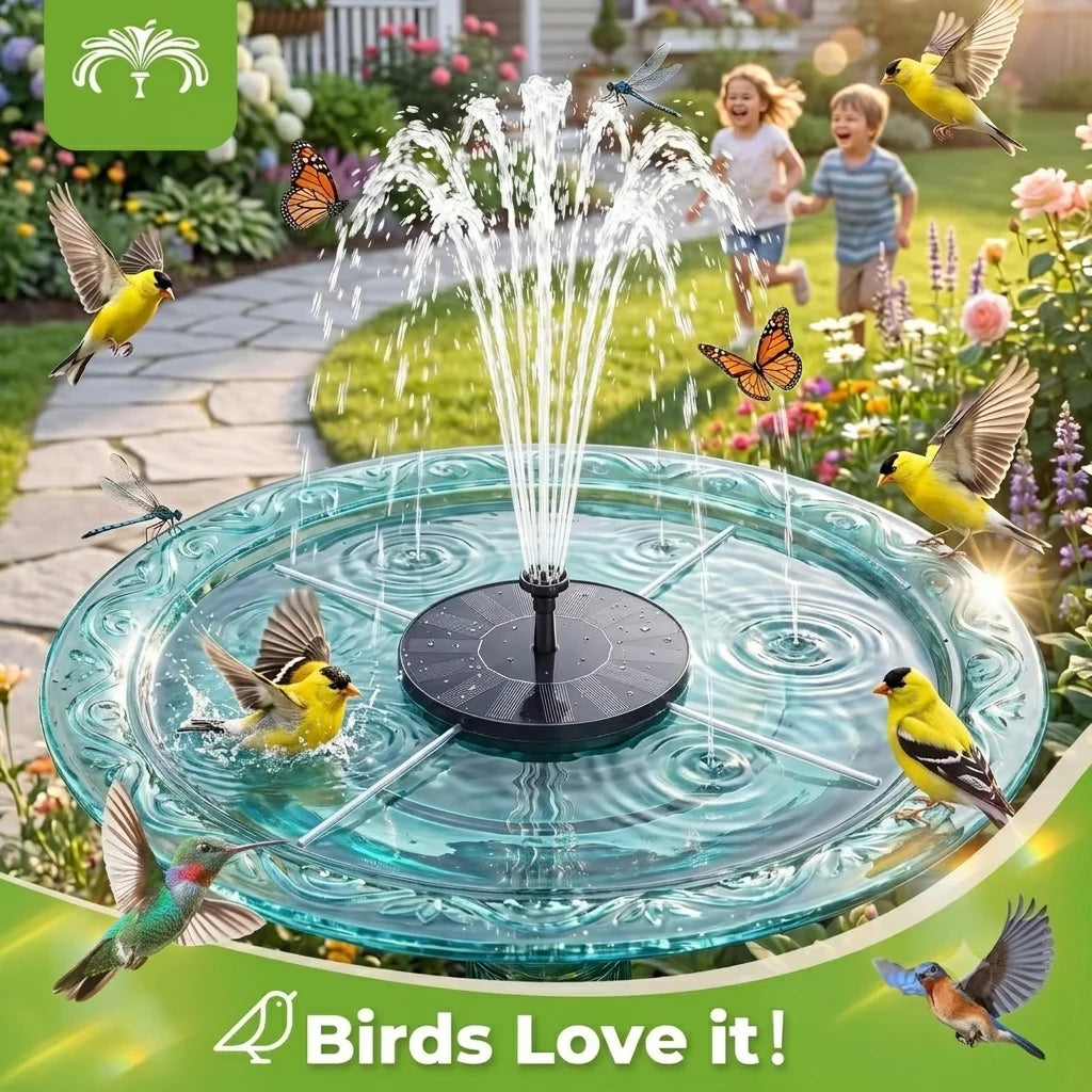  Solar Fountain with 6 Nozzles and 4 Crash Bars