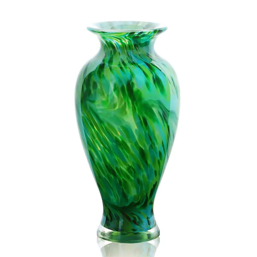 11.5Inch Glass Flower Vase for Shelf Decor, Living Room Decor, Centerpieces