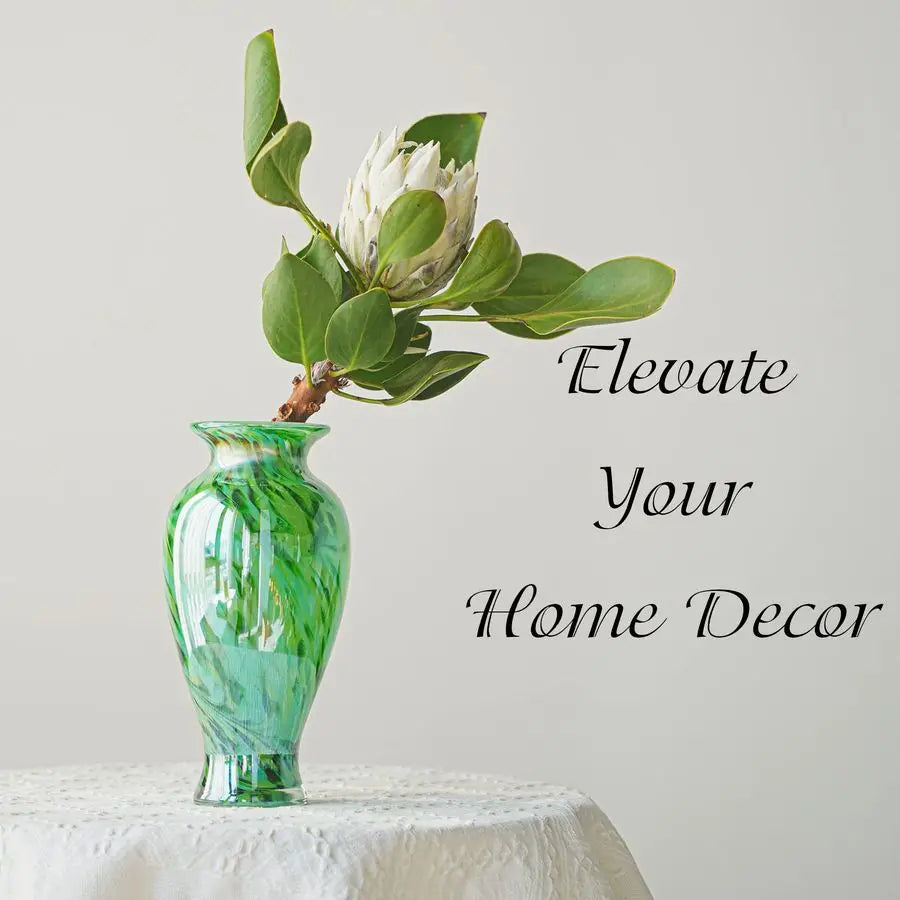 11.5Inch Glass Flower Vase for Shelf Decor, Living Room Decor, Centerpieces
