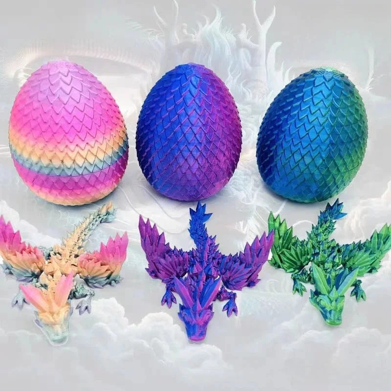 3D Printed Dragon Figurines Movable
