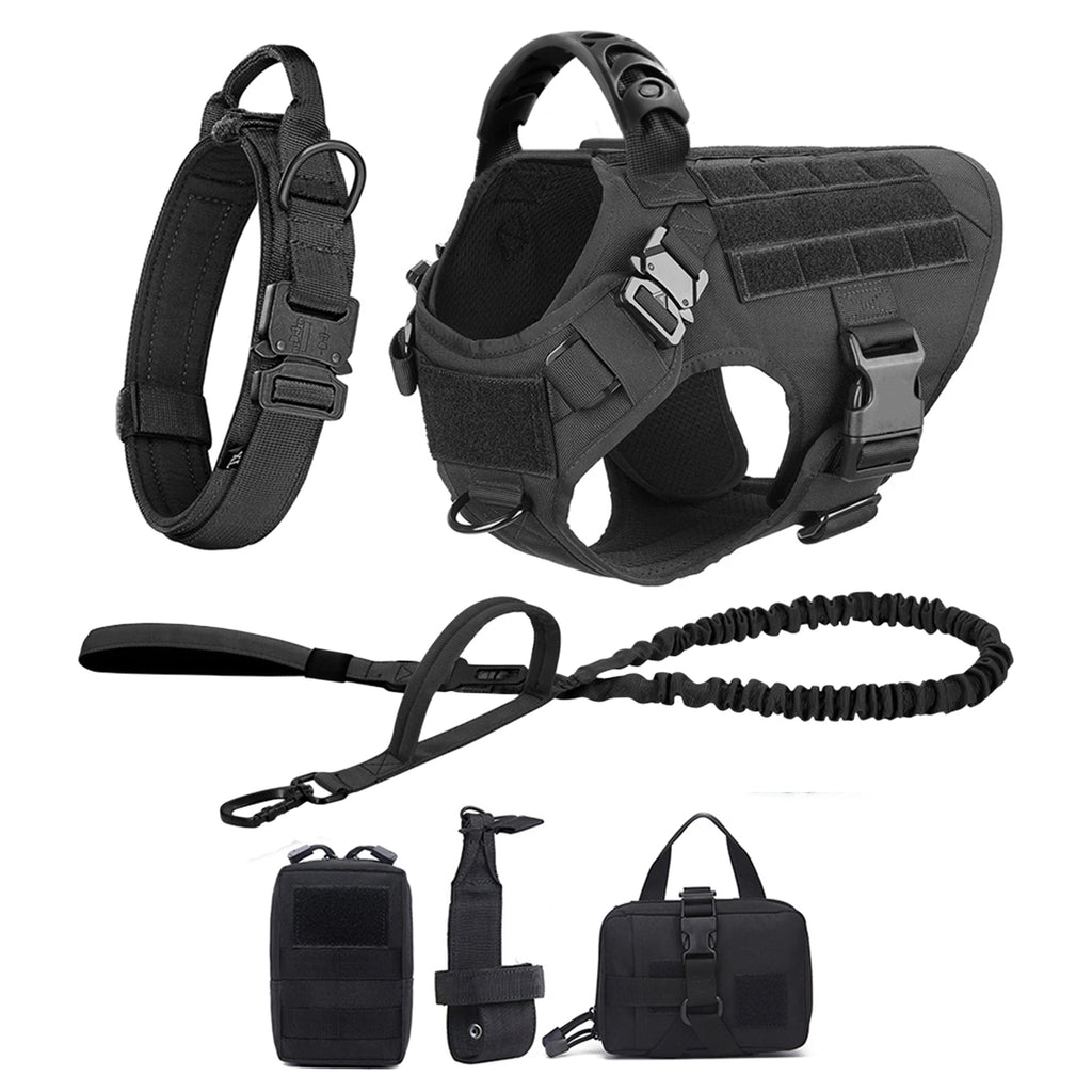 Large & Medium Dog Harness, Collar, & Leash Set