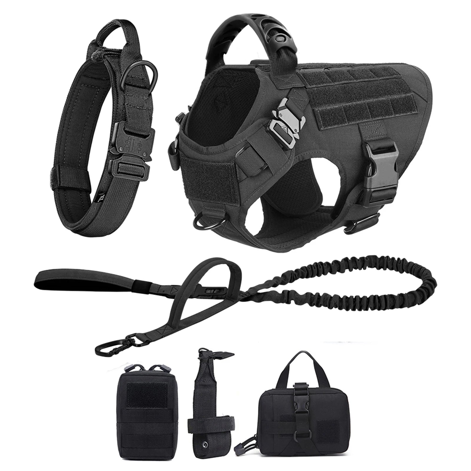 Large & Medium Dog Harness, Collar, & Leash Set