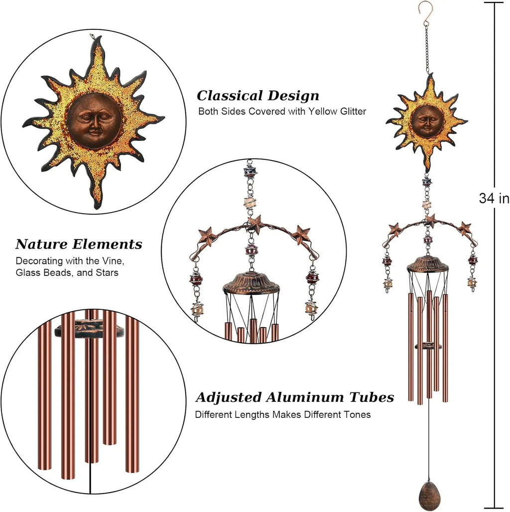 Deep Tone 34-Inch Aluminum Wind Chime