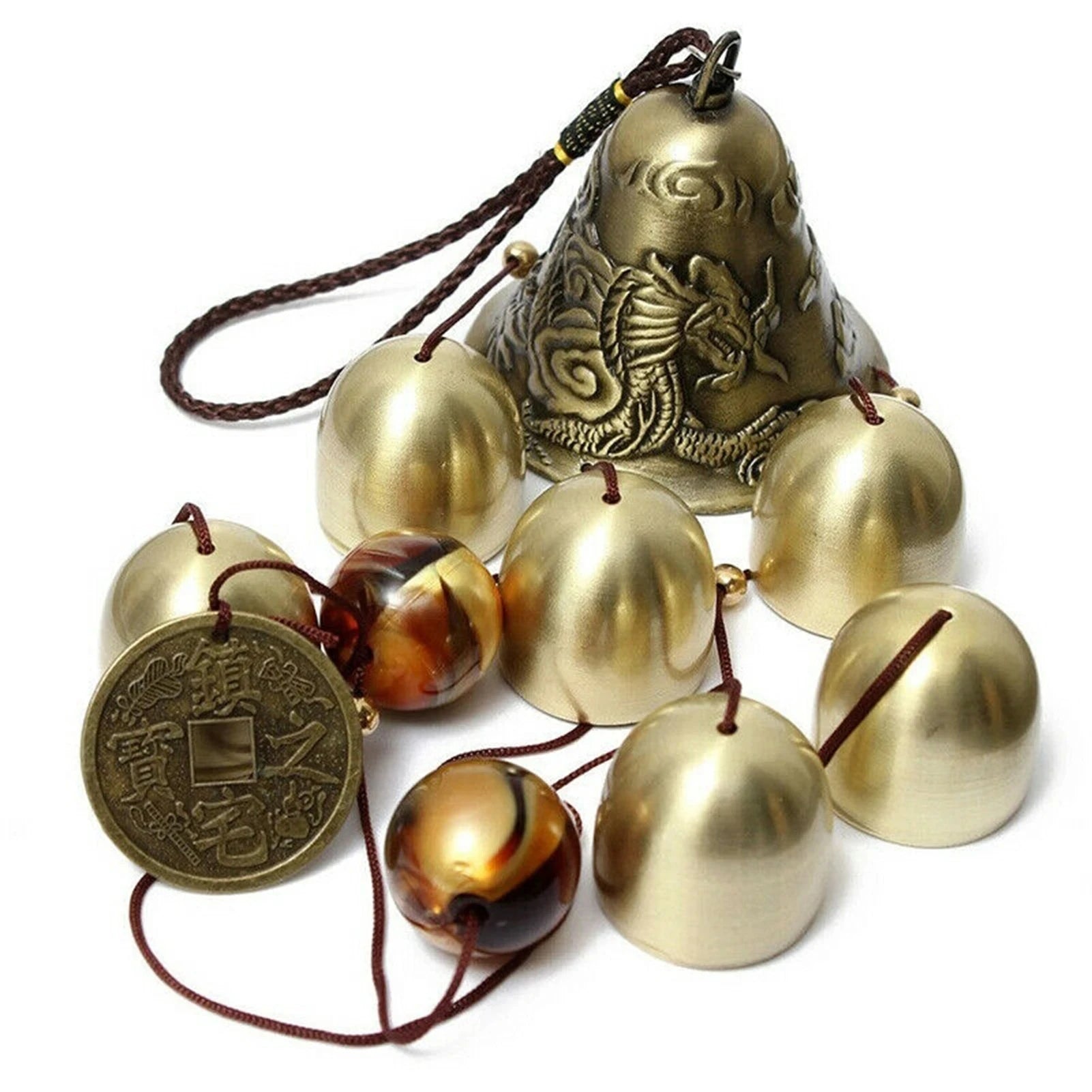 6 Copper Bells Wind Chimes