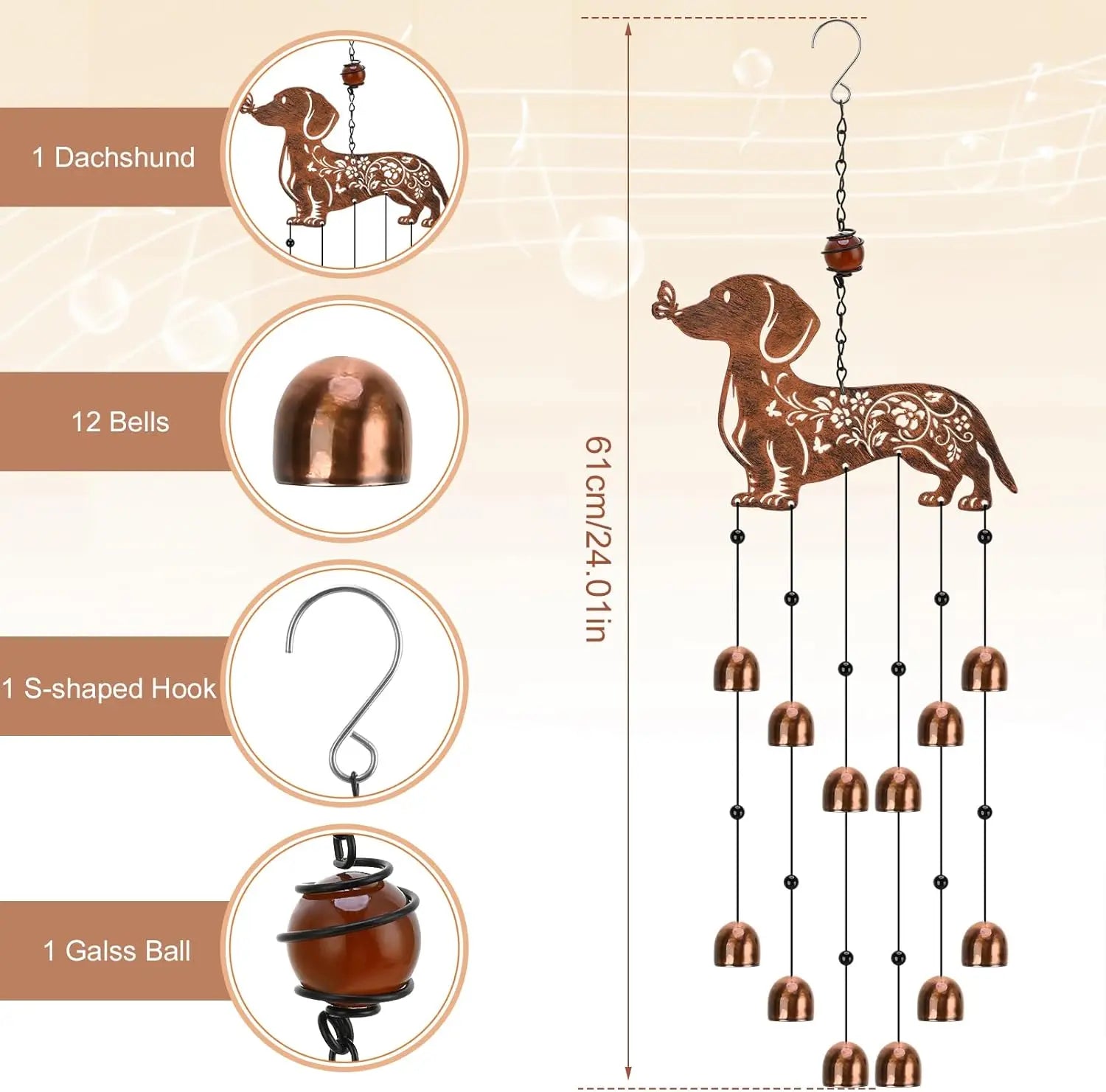 Dachshund Wind Chime