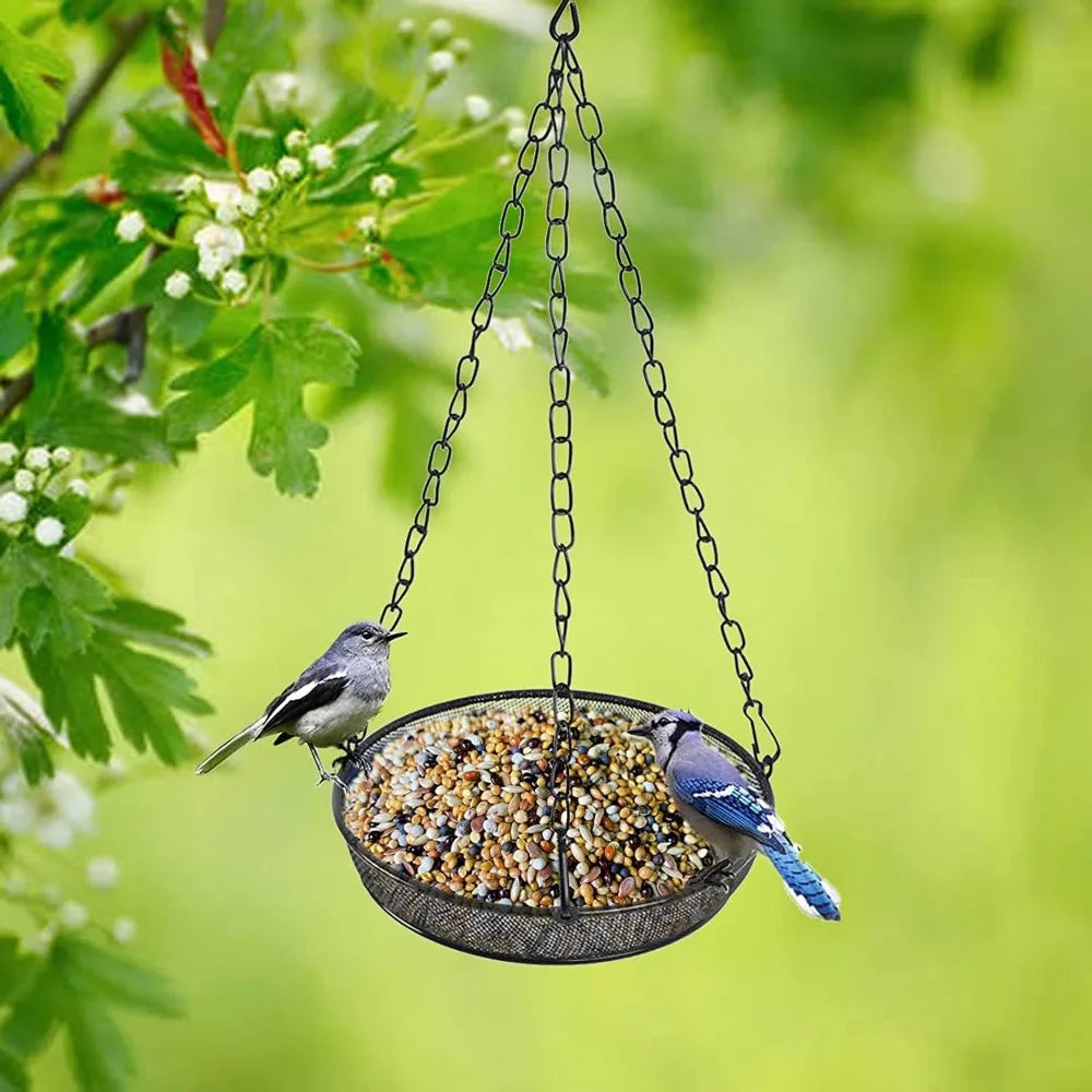 Metal Mesh Platform Bird Feeder