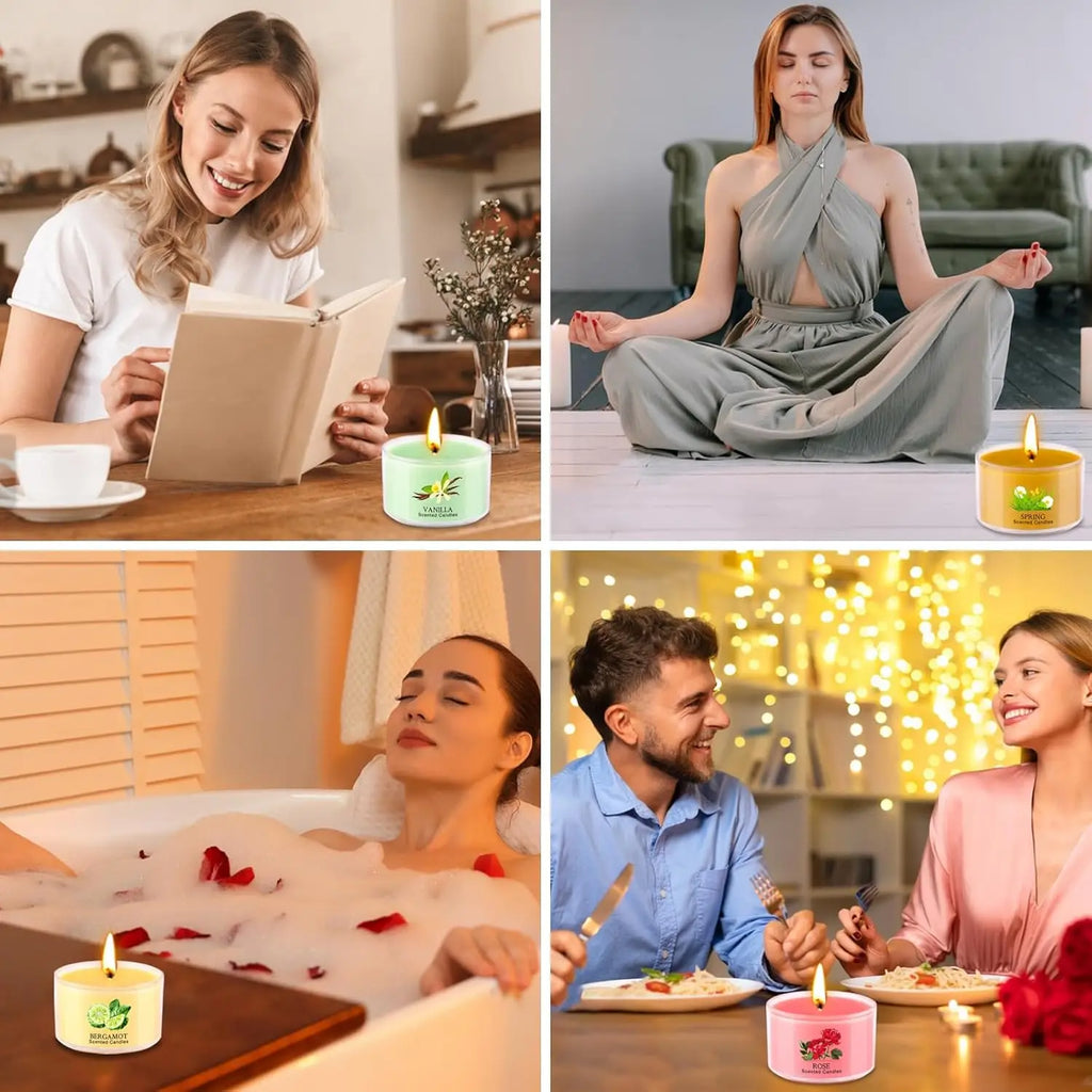 20 Pack Aromatherapy Scented Soy Candles 10 Scents 1.6oz