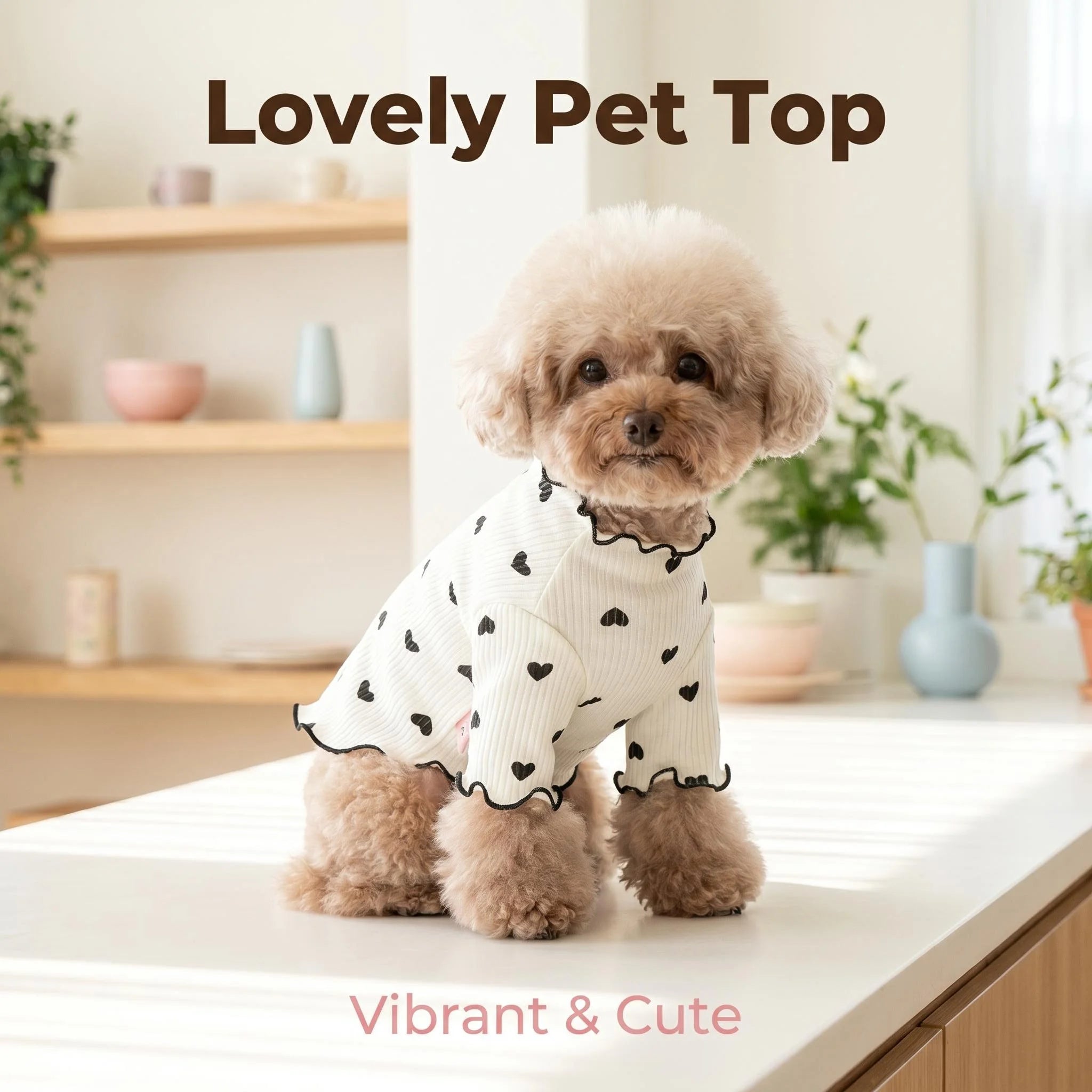 1PC Cute Heart or bow tie pattern Dog/Cat Shirt