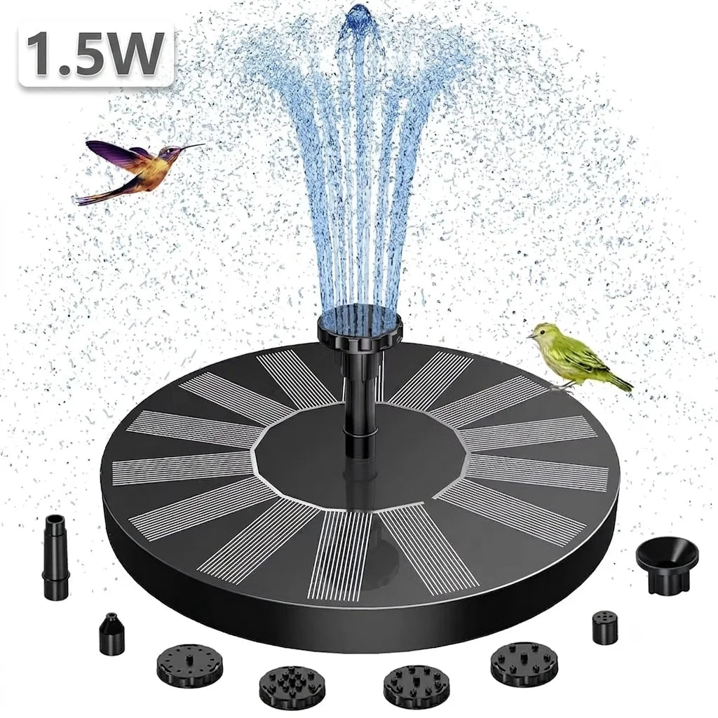  Solar Fountain with 6 Nozzles and 4 Crash Bars
