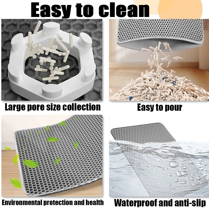 Double Layer Cat Litter Trapping Mat Non Slip