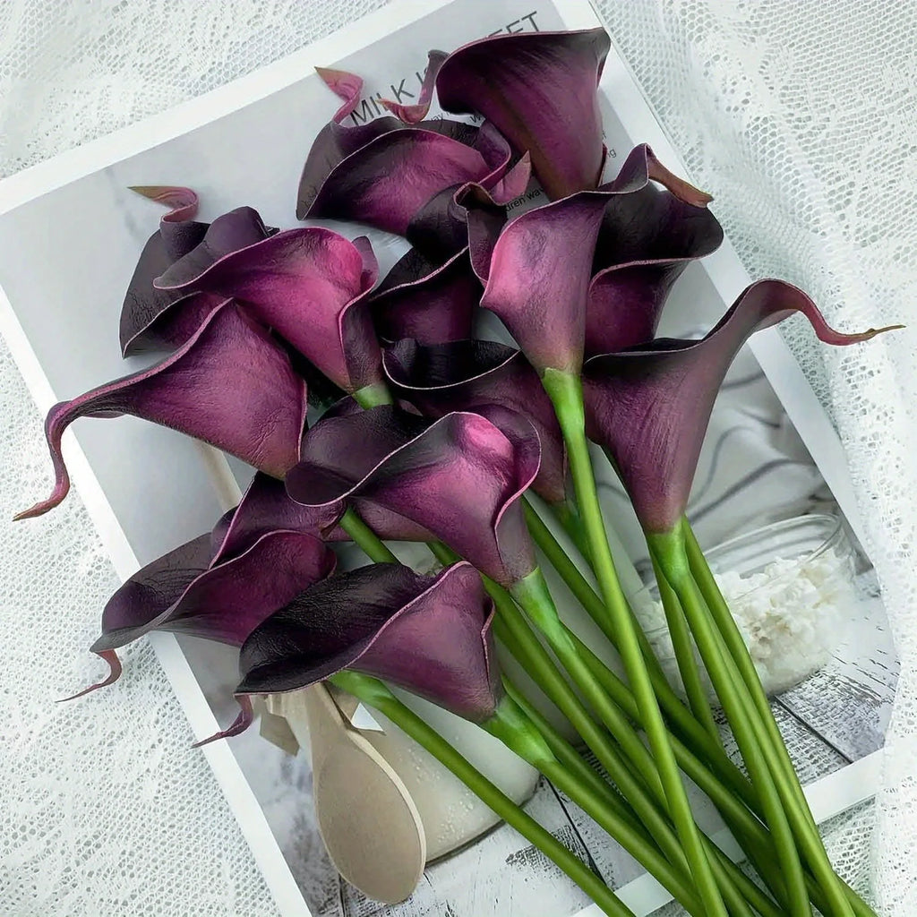 10PCS Artificial Flowers Calla Lily Bouquet