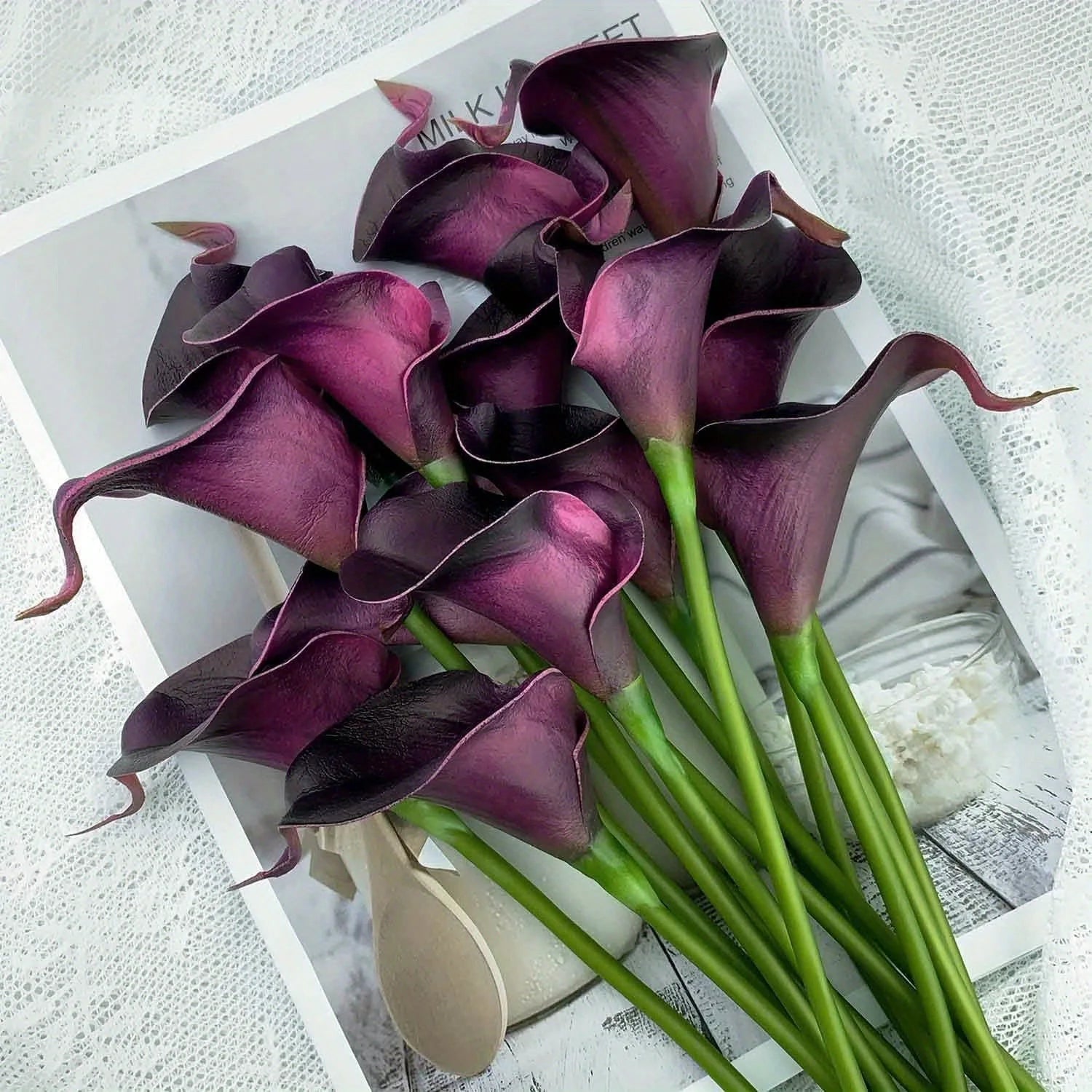 10PCS Artificial Calla Lily Flower Bouquet