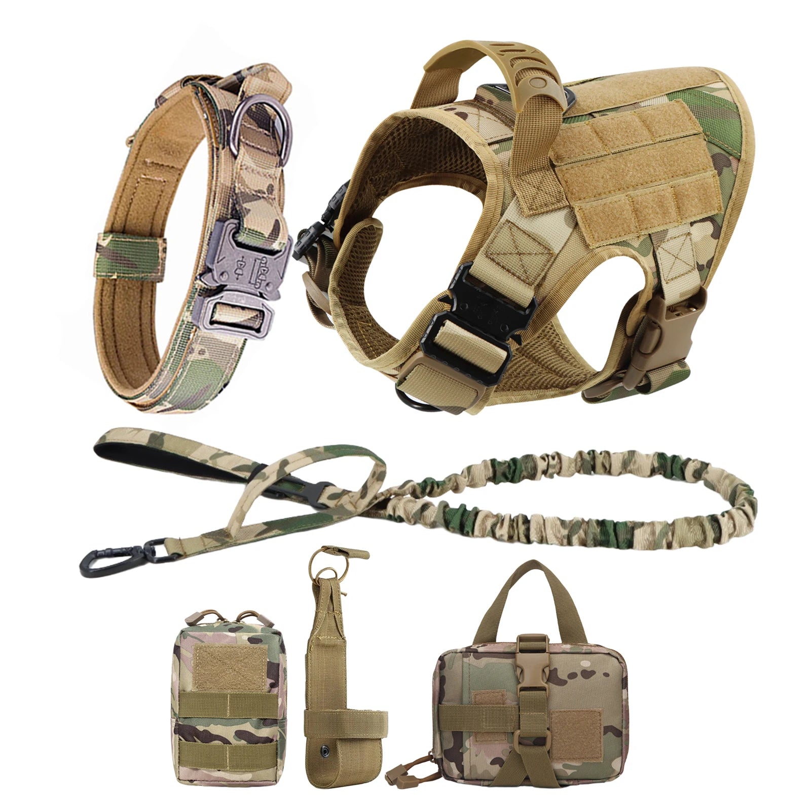 Large & Medium Dog Harness, Collar, & Leash Set