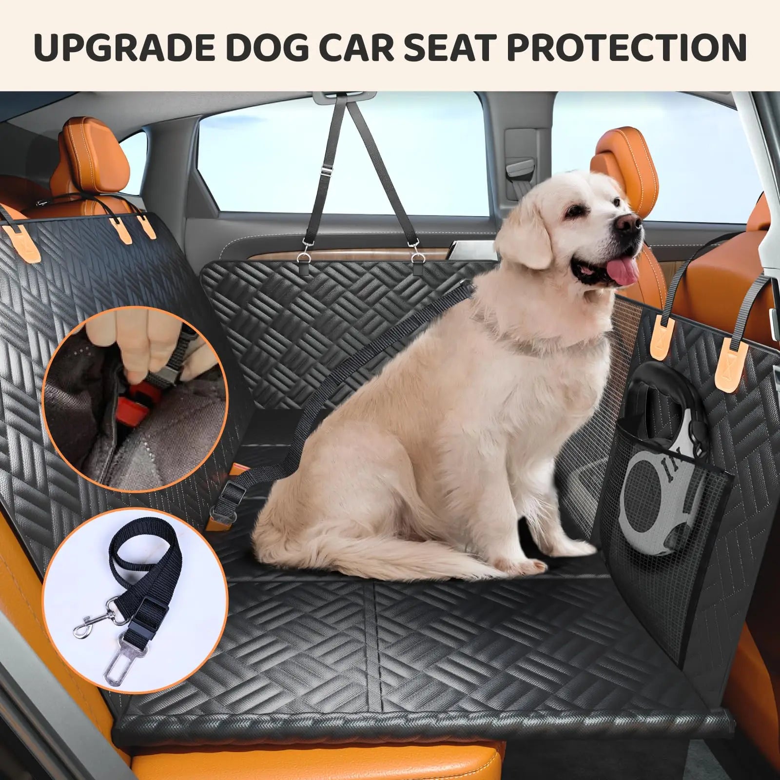 Rear Dog Seat Cover, Hard Bottom Rear Seat Extender