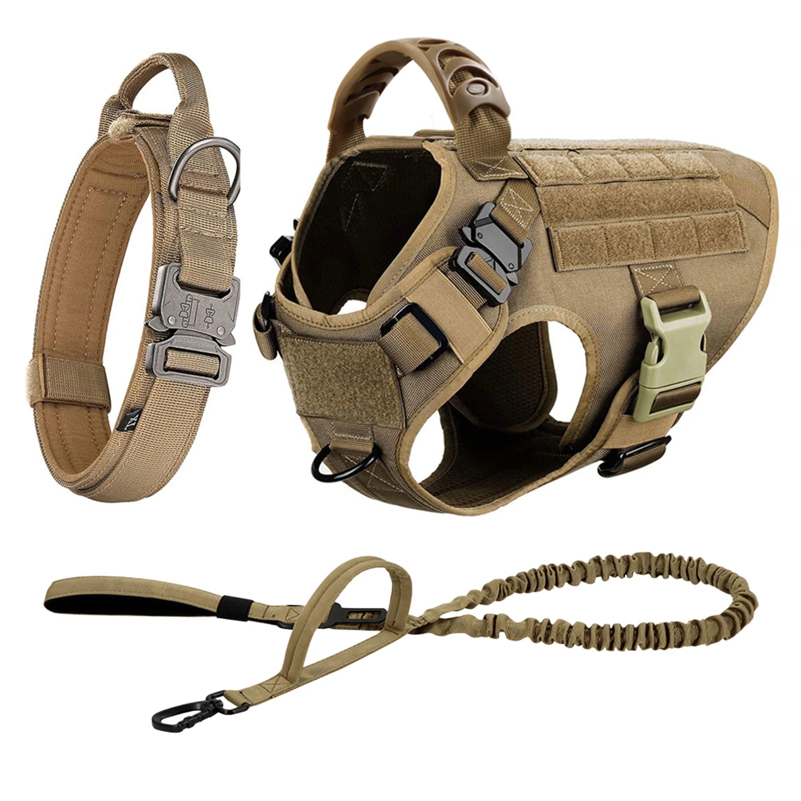 Large & Medium Dog Harness, Collar, & Leash Set